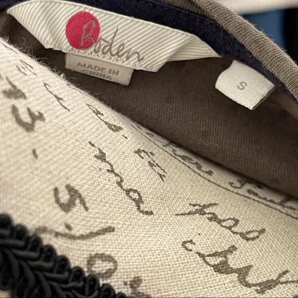 Boden Gold Polka Dot Modal Blend Top Size Small - Picture 3 of 6